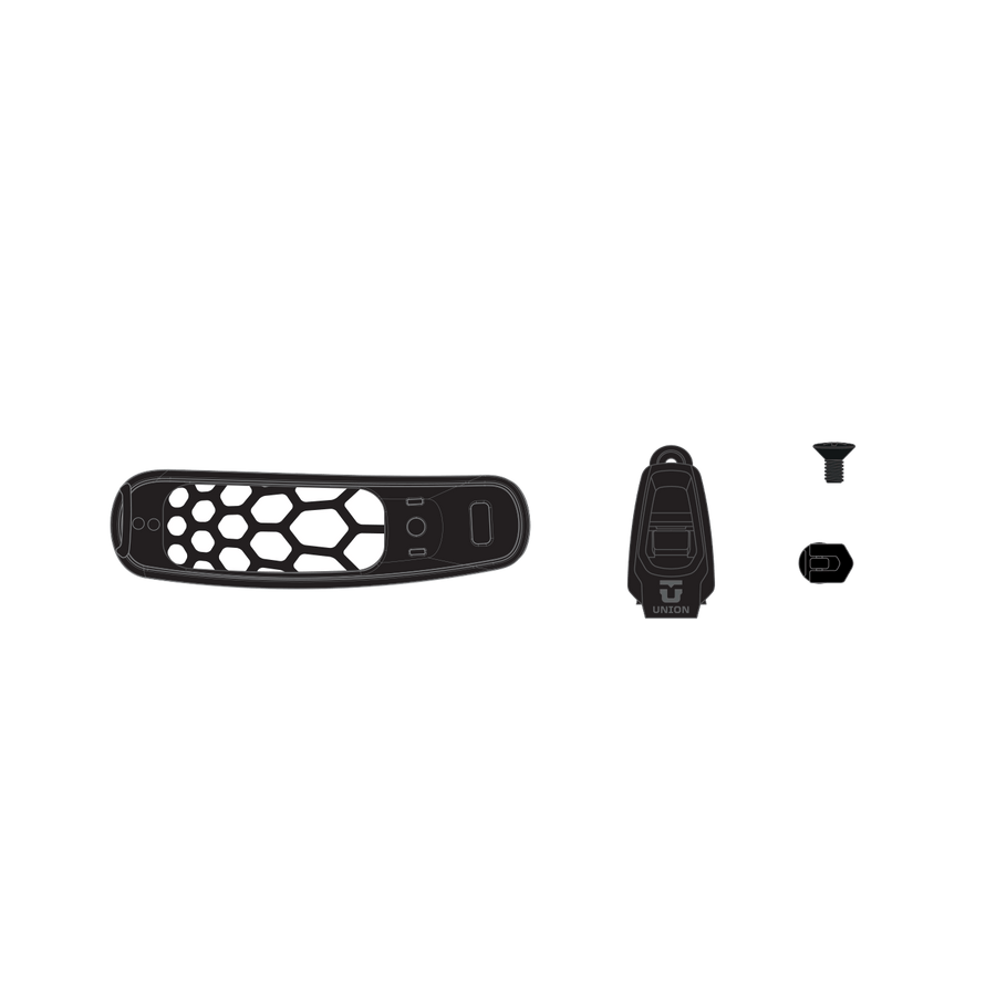 2022 Union TS 2.0 Hexgrip Toe Strap in Black