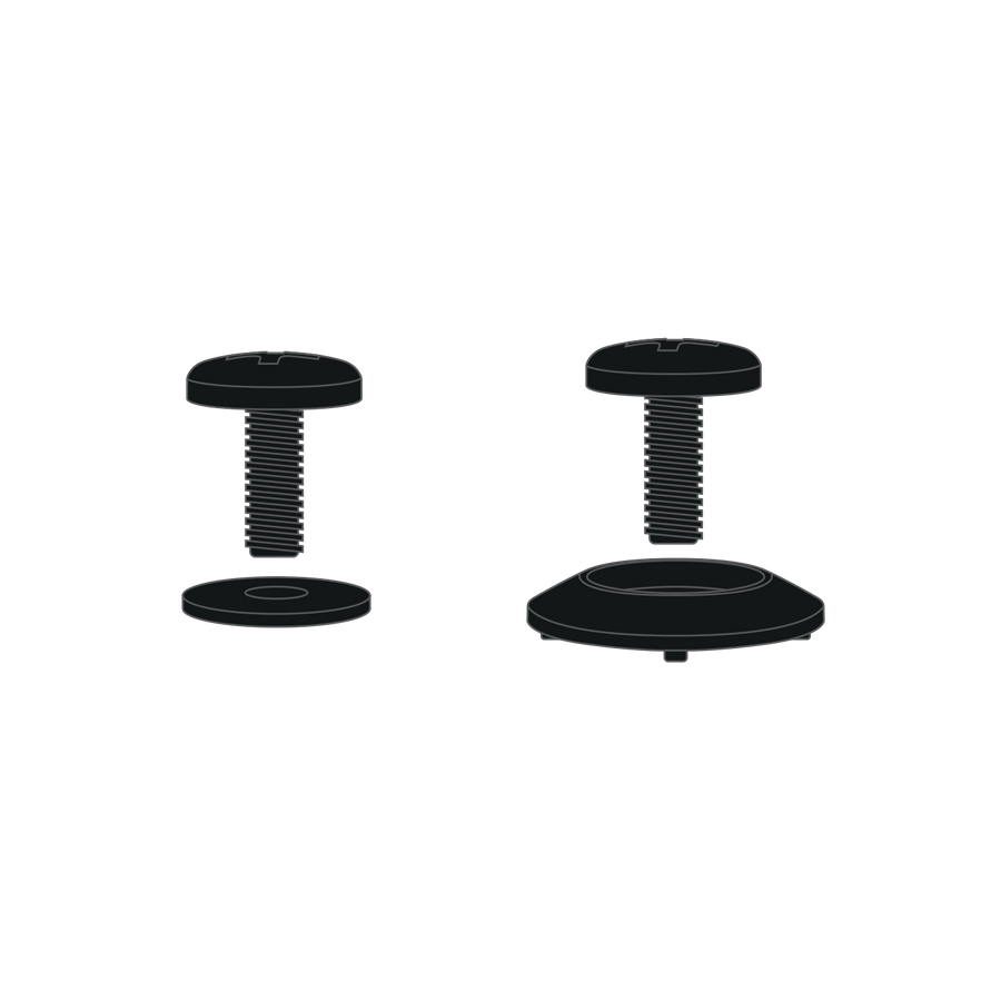 2022 Union Toe and Ankle Strap Adjuster Screws + Washers in Black