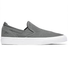 Emerica Wino G6 Slip-On Skate Shoe in Grey