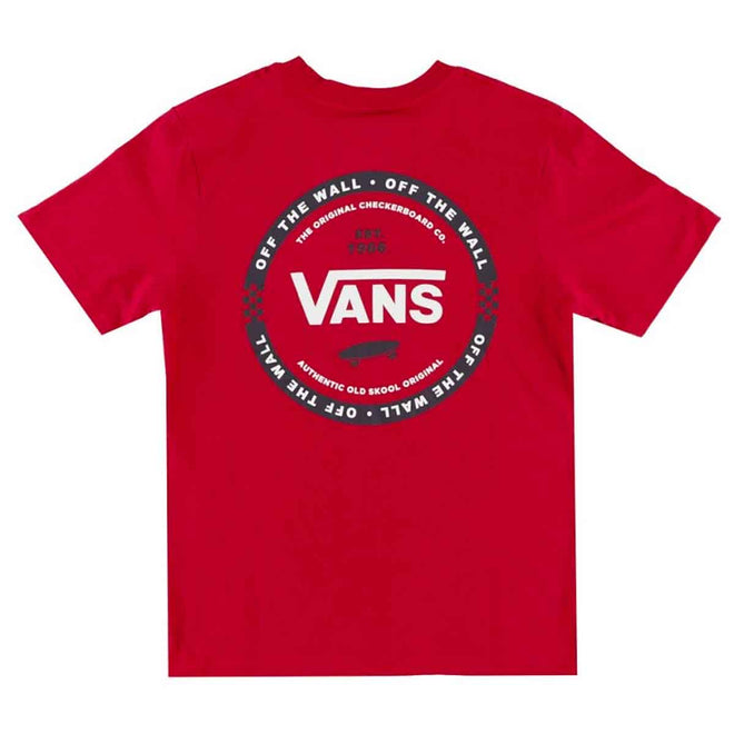 Youth Vans Logo Check T-Shirt in Chili Pepper - M I L O S P O R T