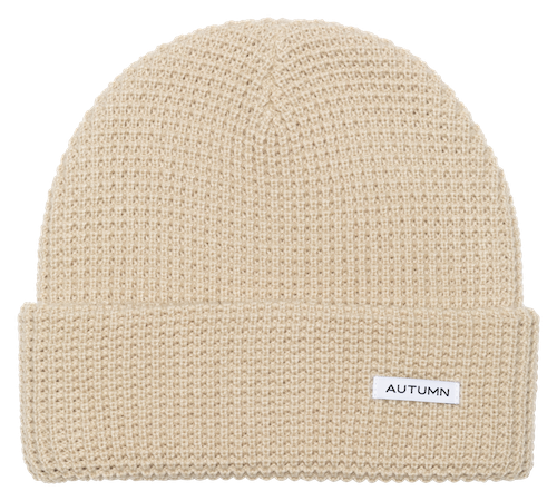 Autumn Waffle Beanie In Natural - M I L O S P O R T