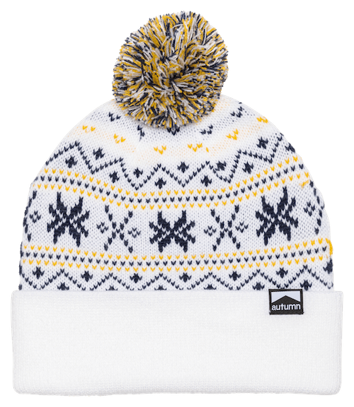 Autumn Wonderland Beanie In White - M I L O S P O R T