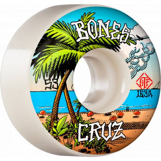 Bones Cruz Buena Vida V2 Locks Street Tech Formula Skate Wheel in 53mm 103a - M I L O S P O R T
