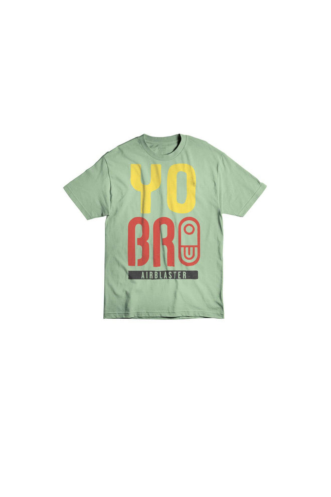 Airblaster Yo Bro T Shirt in Neon Green 2023 - M I L O S P O R T