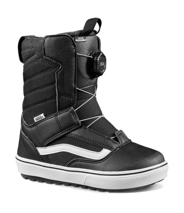 Vans Juvie Linerless Kids Snowboard Boot in Black and White 2023
