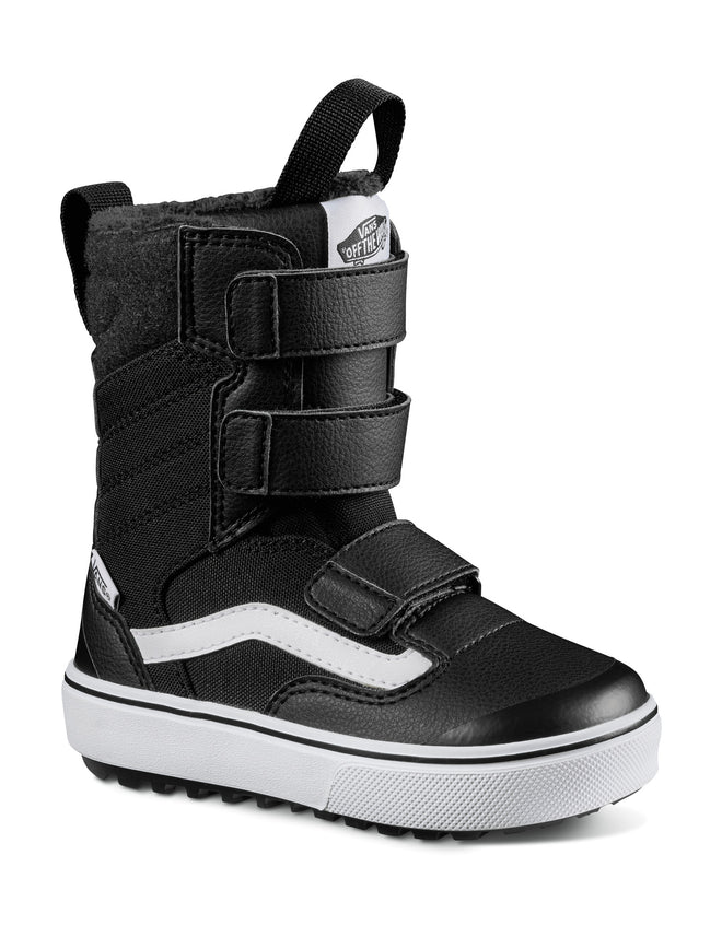 Vans Juvie Mini Kids Snowboard Boot in Black and White 2023 - M I L O S P O R T