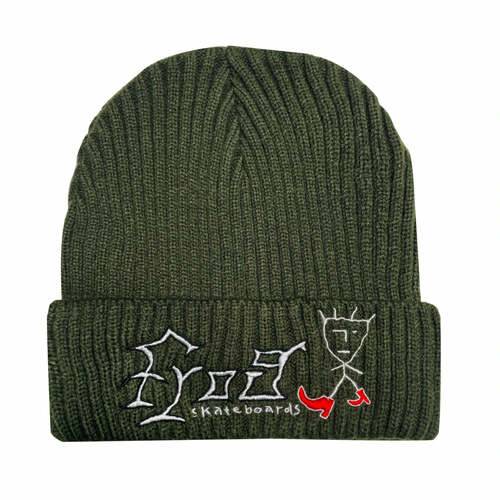 Frog Just Keep Walking Beanie in Olive - M I L O S P O R T