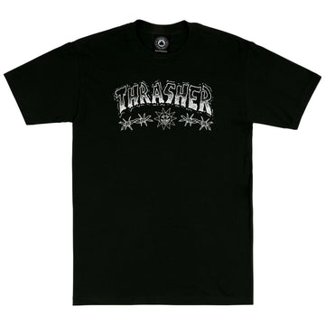 Thrasher Barbed Wire T-Shirt in Black