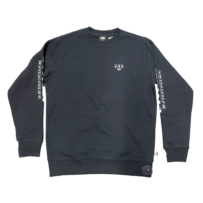 Dickies Ronnie Sandoval Pullover Crew Fleece in Knit Black - M I L O S P O R T