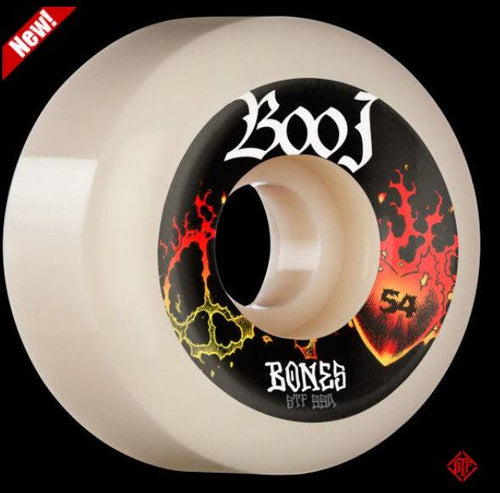 Bones V6 Boo Johnson Heart and Soul Wheels Wide Cut Street Tech Formula 99a Skate Wheels