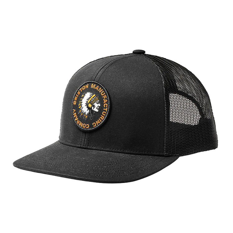 Brixton Rival Stamp X MP Mesh Hat in Black