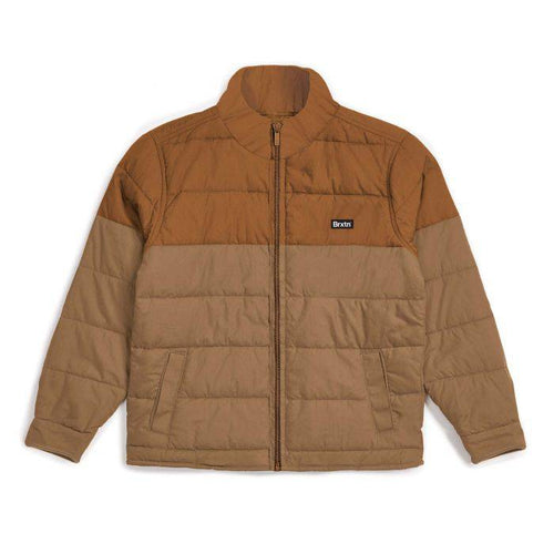 Brixton Cass Puffer Jacket in Copper and Washed Copper - M I L O S P O R T