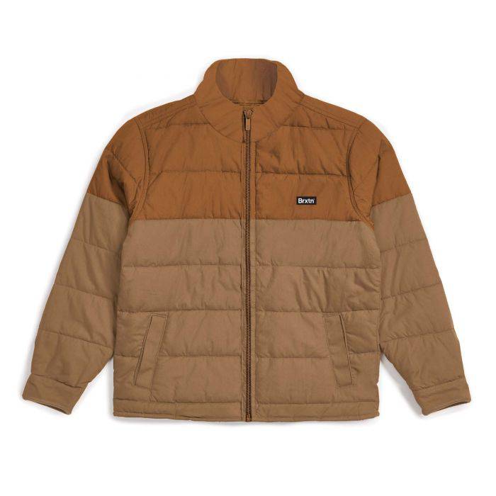 Brixton Cass Puffer Jacket in Copper and Washed Copper - M I L O S P O R T