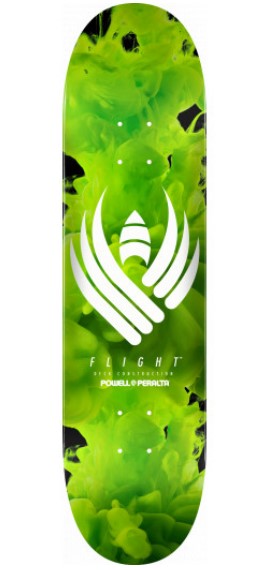 Powell Peralta Flight Color Burst Lime Skate Deck in 8.5''