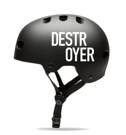 Destroyer DH1 Multi Impact Skate Helmet in EVA Black and White - M I L O S P O R T