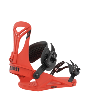 Union Rosa Snowboard Binding in Hot Red 2023 - M I L O S P O R T