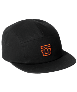 Union 5 Panel Hat in Black and Orange