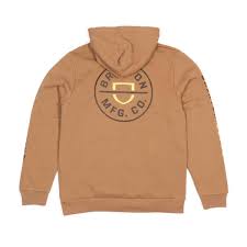 Brixton Crest Hoodie in Mojave Deep Brown Limelight - M I L O S P O R T