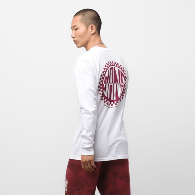 Vans Retro Circle Long Sleeve in White - M I L O S P O R T