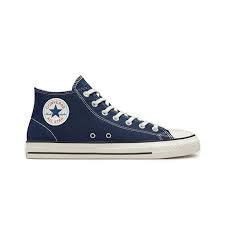 Converse CTAS Mid Skate Shoe in Midnight Navy and Black Egret