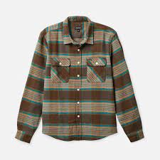Brixton Bowery L/S Flannel in Mohave Heather