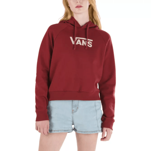 Vans Womens Flying V Boxy Hoodie in Pomegranate - M I L O S P O R T