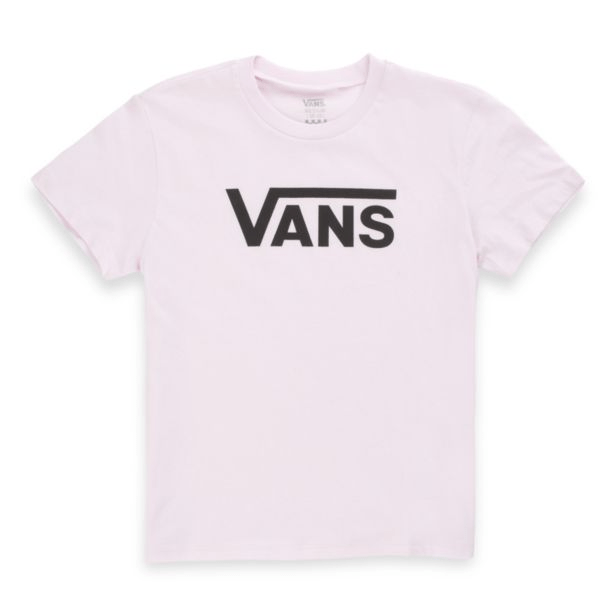 Vans Girls Classic Logo T Shirt in Pink