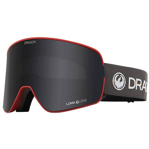 2022 Dragon NFX2 Snow Goggle in the Blockred Colorway with a Lumalens Dark Smoke Lens and a Lumalens Rose Bonus Lens