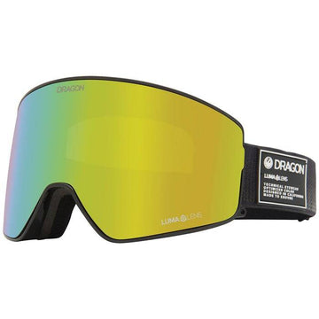 2022 Dragon PXV2 Snow Goggle in the Anthracite Colorway with a Lumalens Gold Ion Lens and a Lumalens Amber Bonus Lens