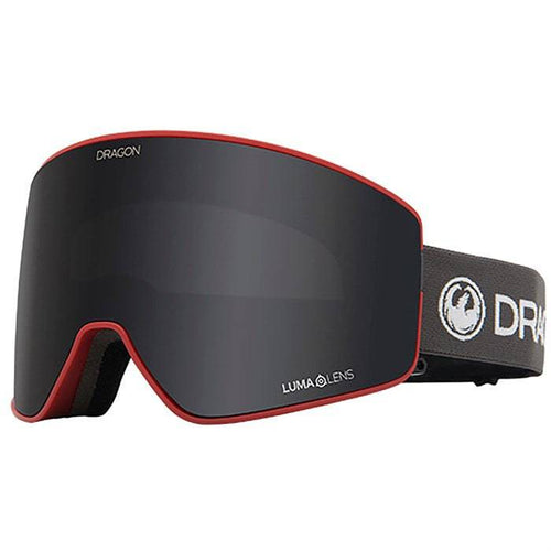 2022 Dragon PXV2 Snow Goggle in the Blockred Colorway with a Lumalens Dark Smoke Lens and a Lumalens Rose Bonus Lens