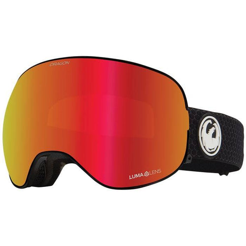 2022 Dragon X2 Snow Goggle in the Split Colorway with a Lumalens Red Ion Lens and a Lumalens Light Rose Bonus Lens - M I L O S P O R T