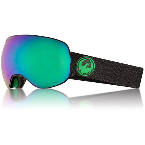 2022 Dragon X2 Snow Goggle in the Split Colorway with a Lumalens Green Ion Lens and a Lumalens Amber Bonus Lens - M I L O S P O R T