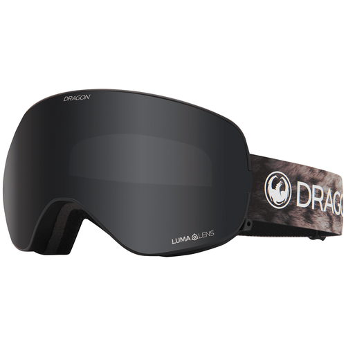 2022 Dragon X2S Snow Goggle in the Snow Leopard Colorway with a Lumalens Dark Smoke Lens and a Lumalens Light Rose Bonus Lens