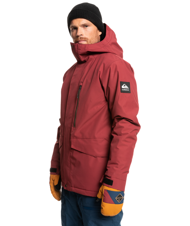 Quicksilver Mission Solid Snow Jacket in Ruby Wine 2023 - M I L O S P O R T