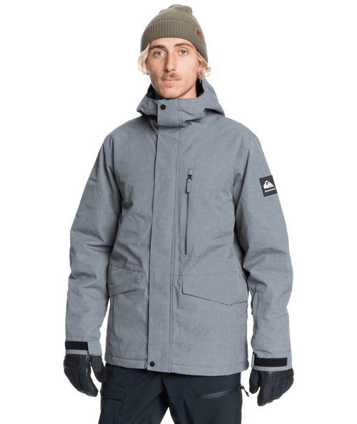 Quicksilver Mission Solid Snow Jacket in Heather Grey 2023