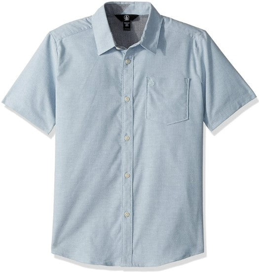 Volcom Everett Oxford Button up in Wrecked Indigo - M I L O S P O R T