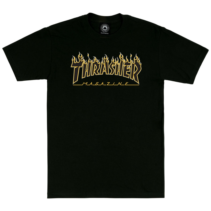 Thrasher Flame T-Shirt in Black