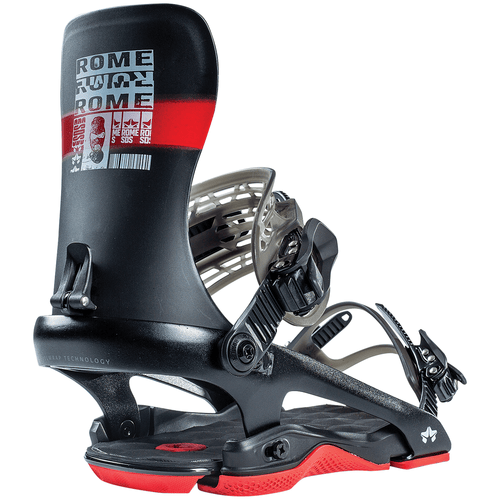 2022 Rome 390 Snowboard Binding in Black and Red - M I L O S P O R T