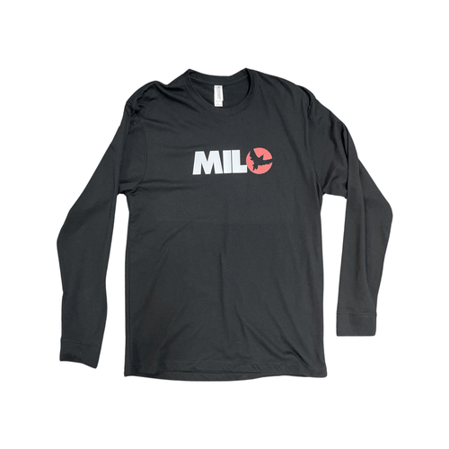 Milosport Block Logo Long Sleeve Shirt in Black - M I L O S P O R T