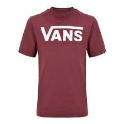 Vans Mens Classic Logo T Shirt in Maroon