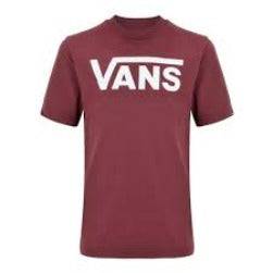 Vans Mens Classic Logo T Shirt in Maroon - M I L O S P O R T