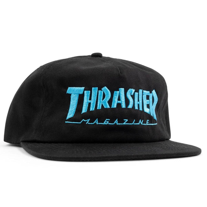 Thrasher Mag Logo Snapback Cap in Black and Blue - M I L O S P O R T
