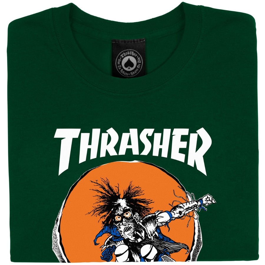 Thrasher Outlaw T-Shirt in Forest Green