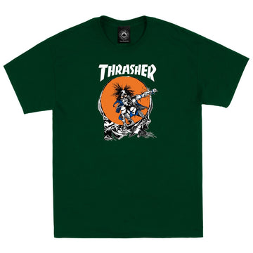 Thrasher Outlaw T-Shirt in Forest Green