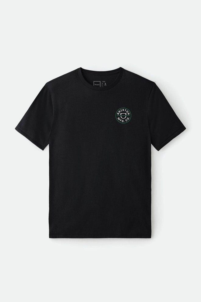 Brixton Crest Crossover Standard Tee in Black - M I L O S P O R T