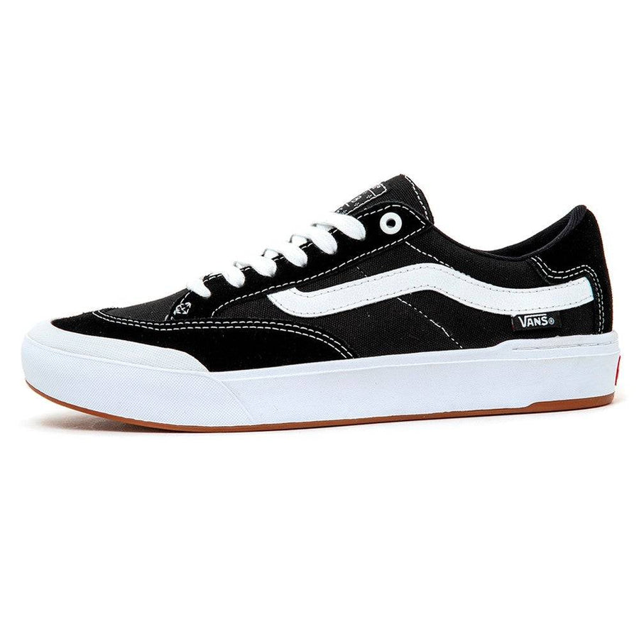 Vans Berle Pro Skate Shoe in Black and True White
