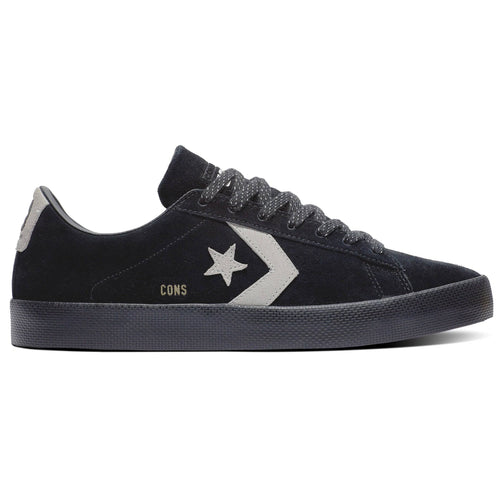 Converse Pro Leather Pro Ox Skate Shoe in Black and Black - M I L O S P O R T