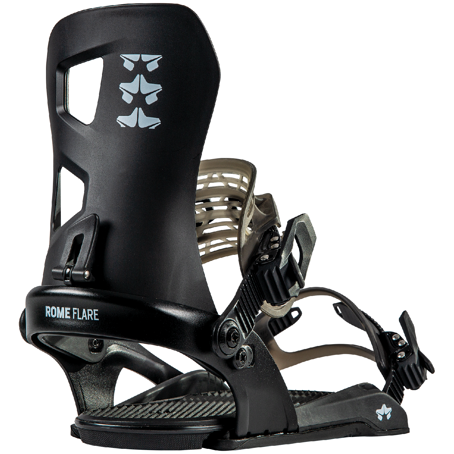 Rome Flare Womens Snowboard Bindings in in Black 2023 - M I L O S P O R T