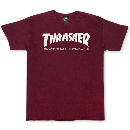 Thrasher Skate Mag Logo Shirt in Burgundy - M I L O S P O R T