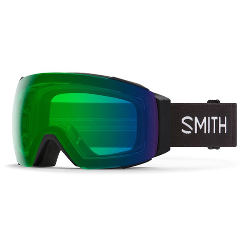 Smith I/O MAG XL Snow Goggle in Black frames with a ChromaPop Sun Green Mirror Lens and a ChromaPop Storm Rose Flash Bonus Lens 2023